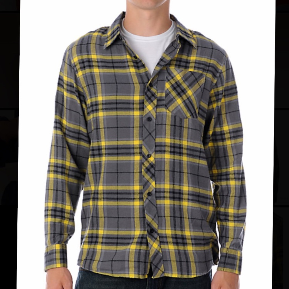 Yellow and gray flannel